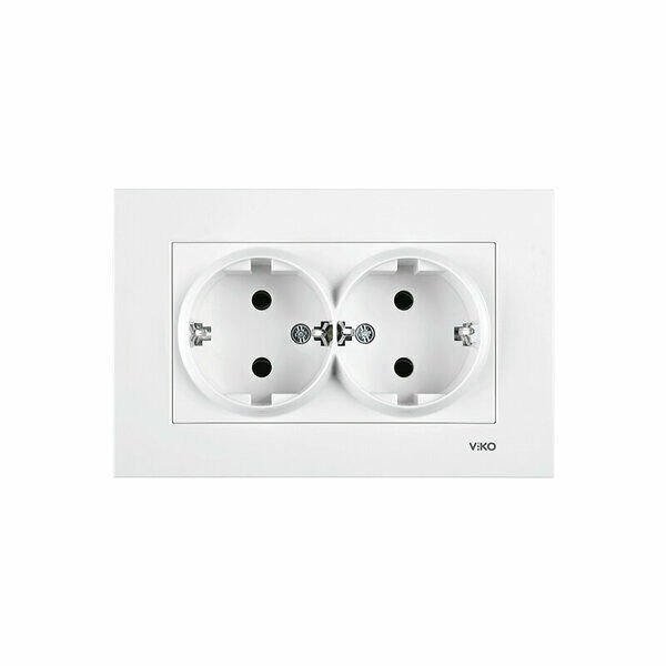 VİKO Viko Karre İkili Topraklı Priz (Çerçeveli)