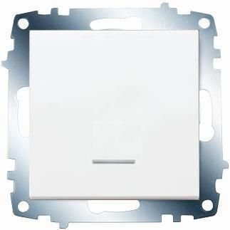 VİKO Işıklı Anahtar Beyaz Karre