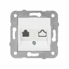 VİKO Data Prizi Jacksız Çerçevesiz Beyaz Karre