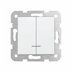 VİKO Işıklı Komütatör Çerçevesiz Beyaz Karre