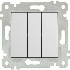 VİKO Anahtar Çerçevesiz Üçlü Beyaz Karre