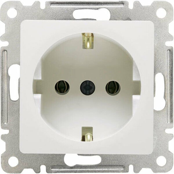 VİKO Topraklı Priz Çerçevesiz Çocuk Korumalı Beyaz Karre