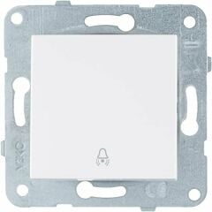 VİKO Zil Anahtarı Çerçevesiz Beyaz Karre