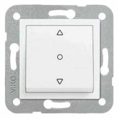 VİKO Linnera Tek Düğme Jaluzi Anahtar Çerçevesiz Beyaz