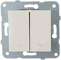 VİKO Linnera Jaluzi Anahtar Çift Tuş Çerçevesiz Beyaz