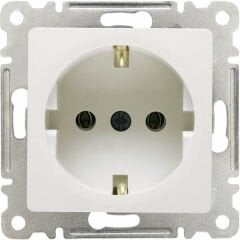 VİKO Linnera Topraklı Priz Çerçevesiz Beyaz