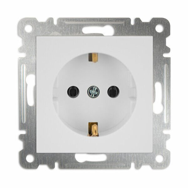 MAKEL Topraklı Priz Beyaz Karea