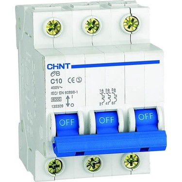 CHİNT 186500 6A 3 KUTUP C TİPİ 4.5kA OTOMATİK SİGORTA