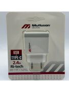 Mutlusan Usb+Type-C Fiş Adaptör 2,4A